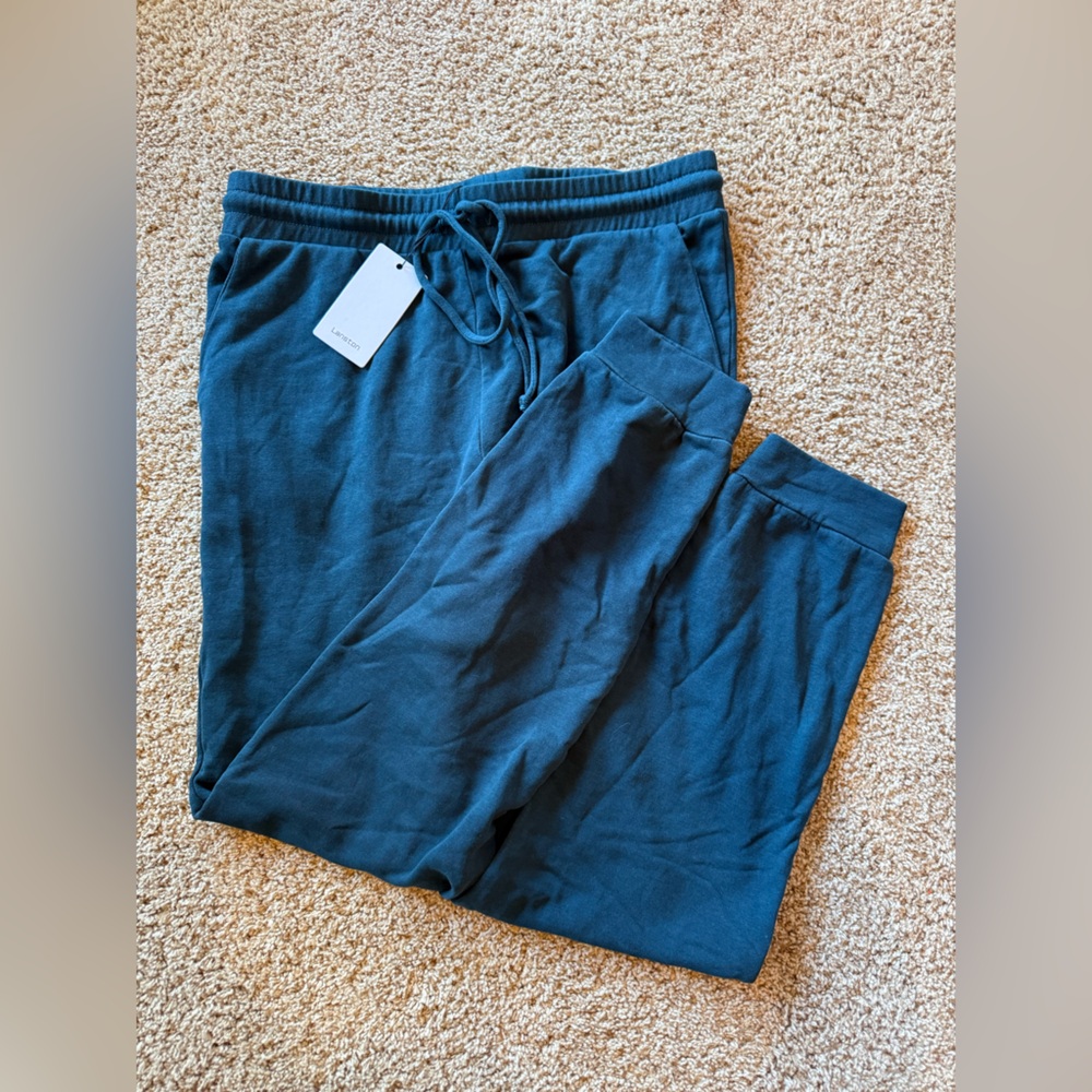 Women's Teal Drawstring Track Pants - Comfortable Everyday Joggers